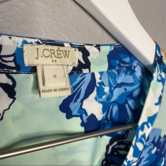 J. Crew Floral Sleeveless Top - Blue and Orange - Picture 3 of 3